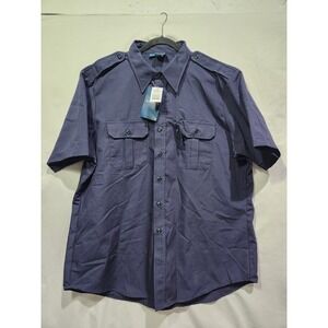NEW Propper Short Sleeve Ripstop Tactical Work Uniform Shirt Navy XL Pockets‎
